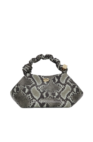 Ganni Bou Bag Small Snake - Egret