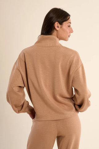Molly Bracken Ladies Knitted Sweatshirt - Camel