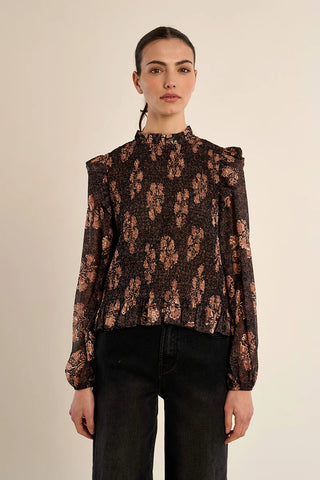 Molly Bracken Smock Blouse - Chocolate Apolline