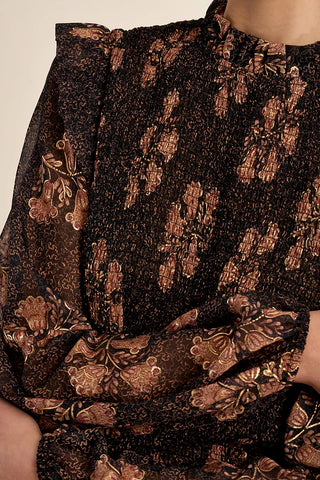 Molly Bracken Smock Blouse - Chocolate Apolline