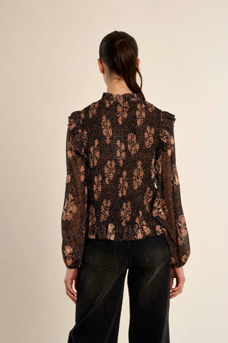 Molly Bracken Smock Blouse - Chocolate Apolline