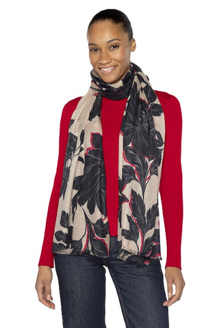 Antwerp Floral Print Scarf - Black Multi