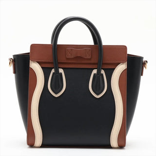 Celine Tri Color Luggage Nano Shopper