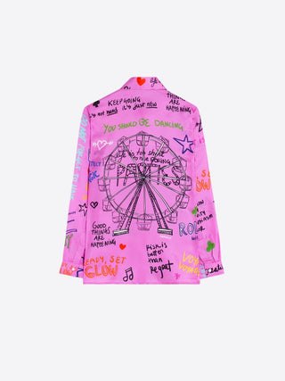 Vilagallo Blouse - Pink Graffiti
