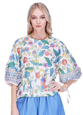 Gored Top - Festival Florals