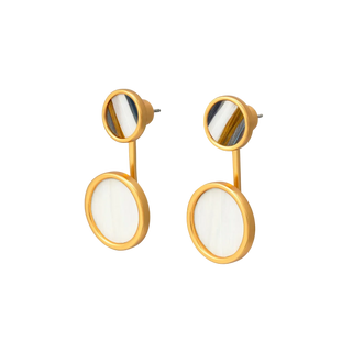 Brackish Bezel Jacket Earring - Emily