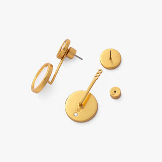 Bezel Jacket Earring - Emily