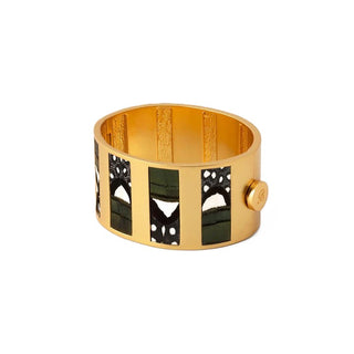 Hinge Cuff - Sage Striped