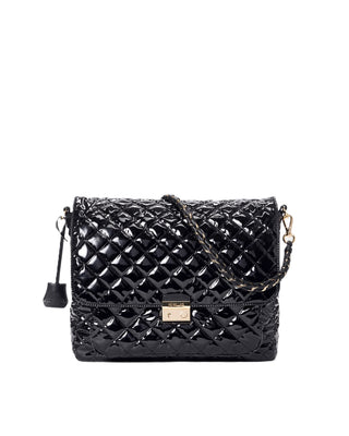 Large Crosby Lock Crossbody - Black Lacquer