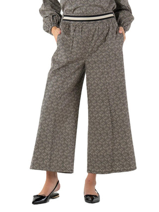 Teddy Crop Trouser - Black Tonal Monogram