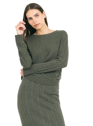 Jane Cable Pullover - Fir