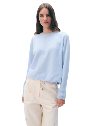 Cashmere Waffle Sweatshirt - Pale Mist