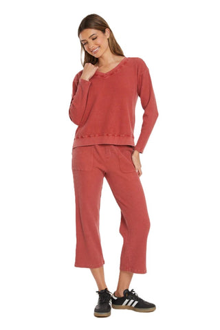 Pocket Ankle Length Pants - Spiced Cider