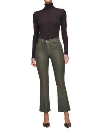 Bridget Boot: High Rise Instasculpt Crop - Moss Coated