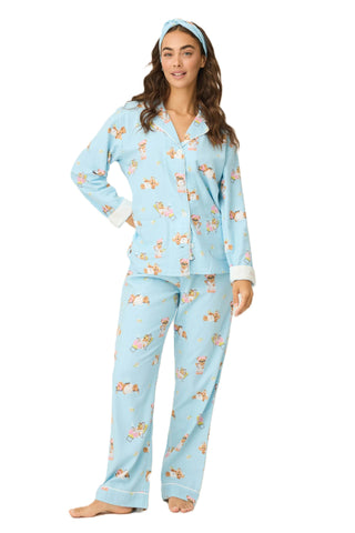 Flannel PJ Set - Ice Blue
