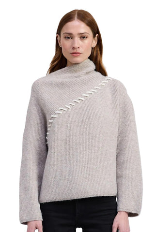 Bernadette Sweater - Taupe/Ivory