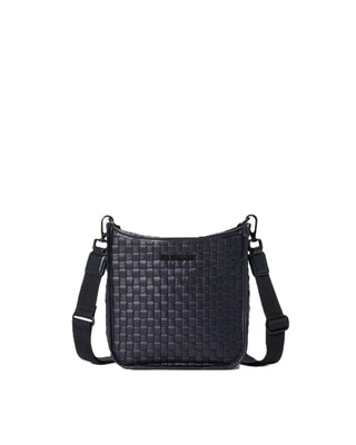 Woven Box Crossbody - Black