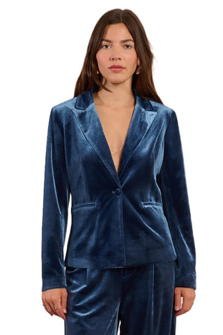Ladies Knitted Blazer - Cobalt Blue