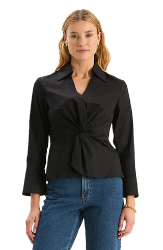 Paige Twisted Blouse - Black