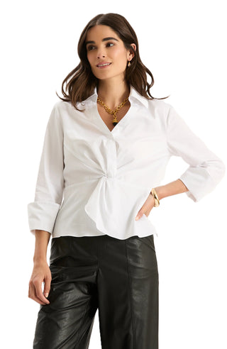 Paige Twisted Blouse - White