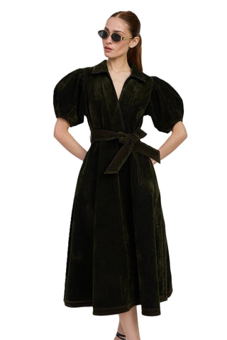 Julien Midi Dress - Olive