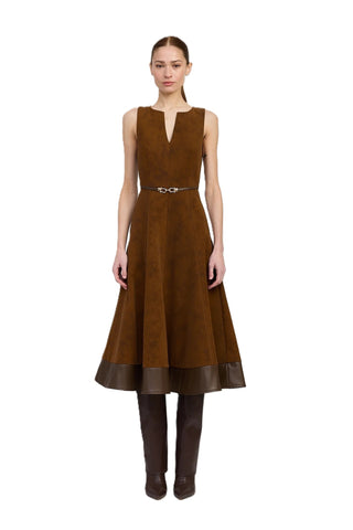 Eloise Midi Dress - Brown