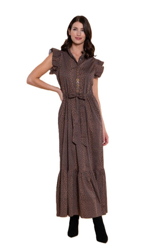 Taylor Dress - Espresso Cheetah