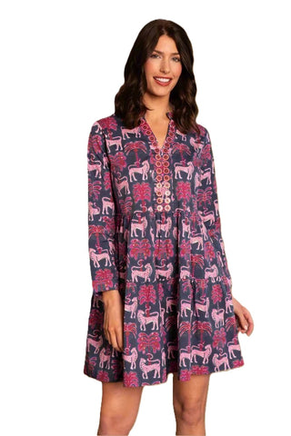 Abigail Dress - Mulberry Rainforrest