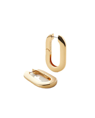 U-Link Earrings - Polished Gold