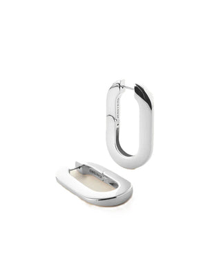 U-Link Earrings - Polished Silver