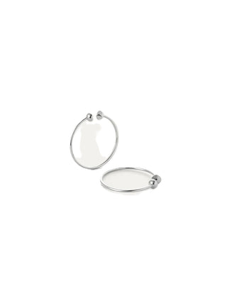 Icon Hoops Small - Rhodium