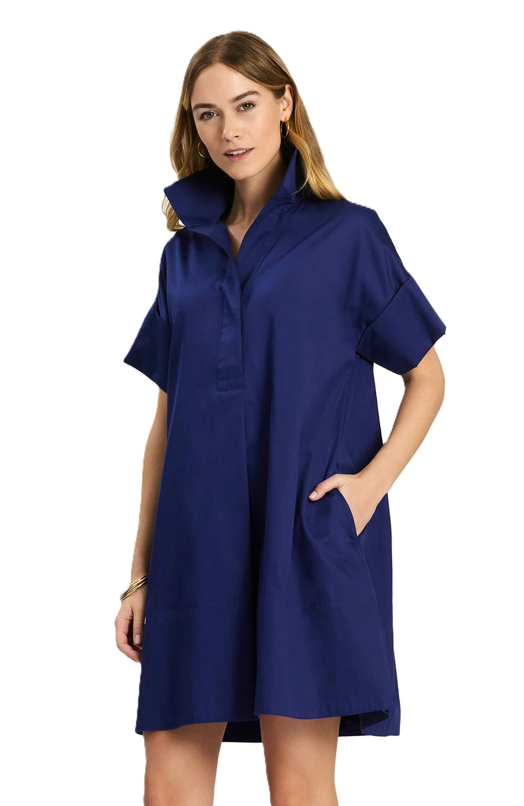 Addie Shirtdress - Beacon Blue – Monkee's of Blowing Rock