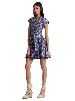 Lucy Cuffed Cap Sleeve Mini Shirt Dress - Blooming Wild Ingido