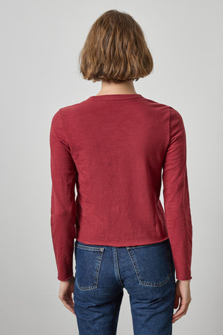 Lilla P Vintage Bias Tee - Cabernet