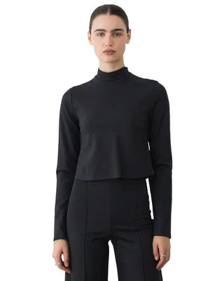 Ripley Rader Ponte Knit Mock Turtleneck - Black