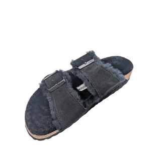 Arizona Sandal W/ Shearling - Black