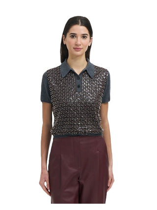 Camilla Knit Top - Dark Heather