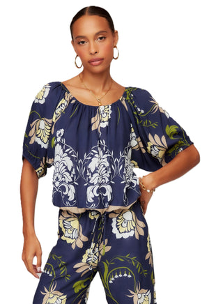 Kasey Peasant Top - Print