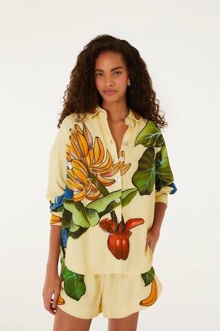 Farm Rio Banana Grapes Shorts - Yellow