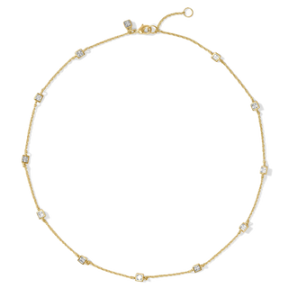 Jolie Delicate Station Necklace - Cubic Zirconia