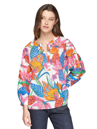 Long Sleeve Blouse - Floral Trio