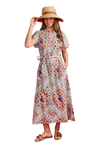 Double A Evelyn Dress - American Bouquet