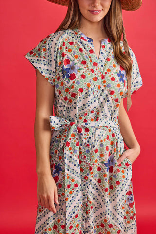 Double A Evelyn Dress - American Bouquet