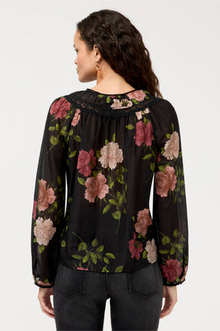 Bowdie Peasant Blouse - Misty Rose