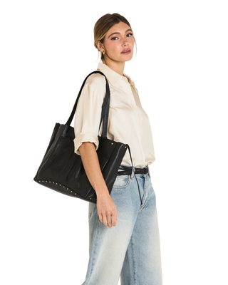 Hammitt Meryl Carryall - Black/Brushed Gold