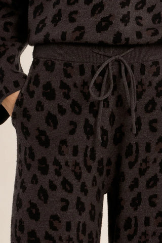 Leopard Pants - Dark Grey