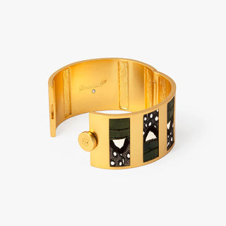 Hinge Cuff - Sage Striped