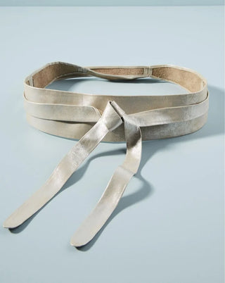 Ada Wrap Belt - Silver Shimmer