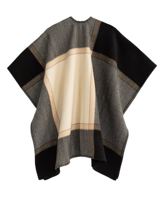 Echo Exploded Plaid Ruana - Black