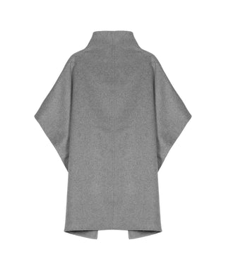 Echo Collar Ruana - Grey Heather